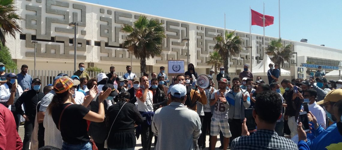 Maroc - manifestation à Essaouira contre la crise sanitaire - crédit ATTAC CADTM Maroc